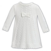 Sarah Louise Girls Ivory Knitted Dress